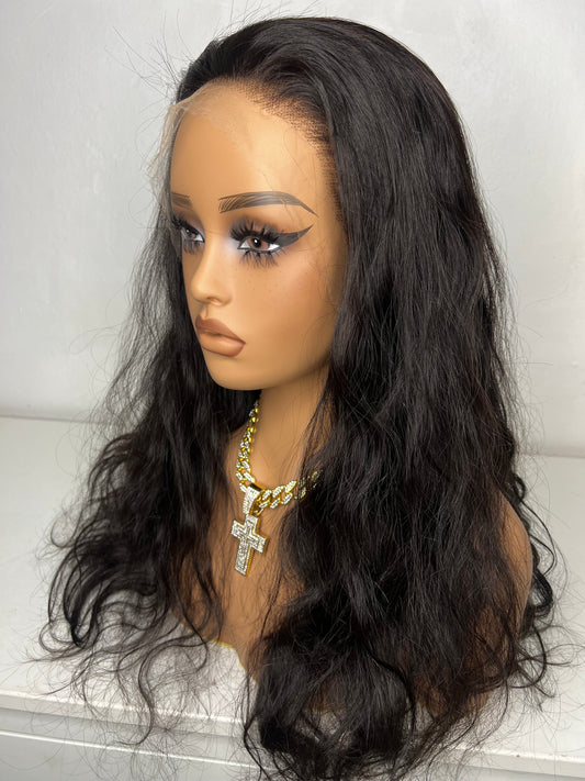 Burmese top Virgin hair body wave 13x4 hd wig 180% 18 inch
