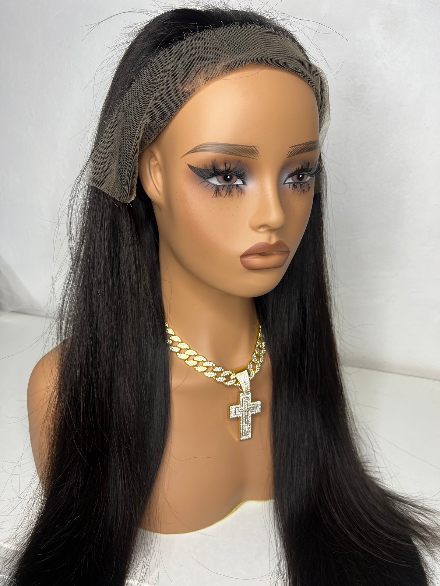 Top Virgin hair hd lace frontal wig 13x4-180% straight 22 inch m cap