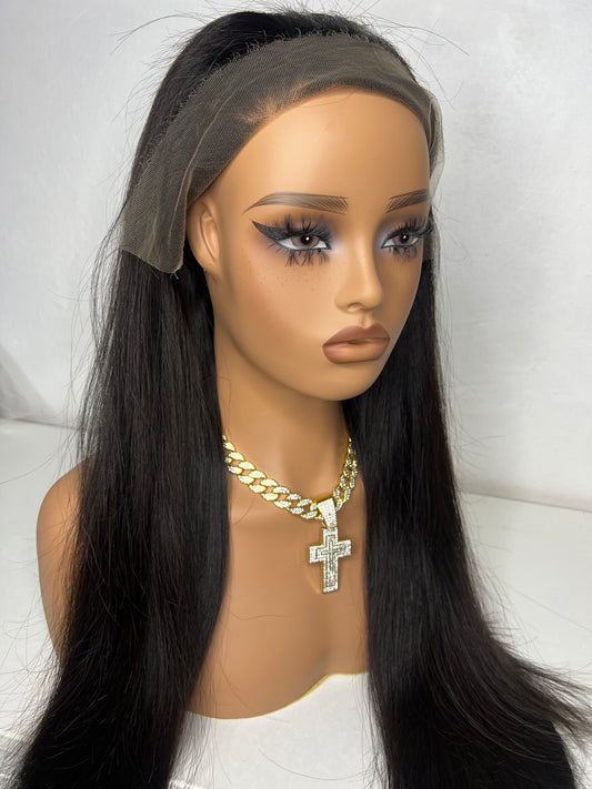 Top Virgin hair hd lace frontal wig 13x4-180% straight 22 inch m cap