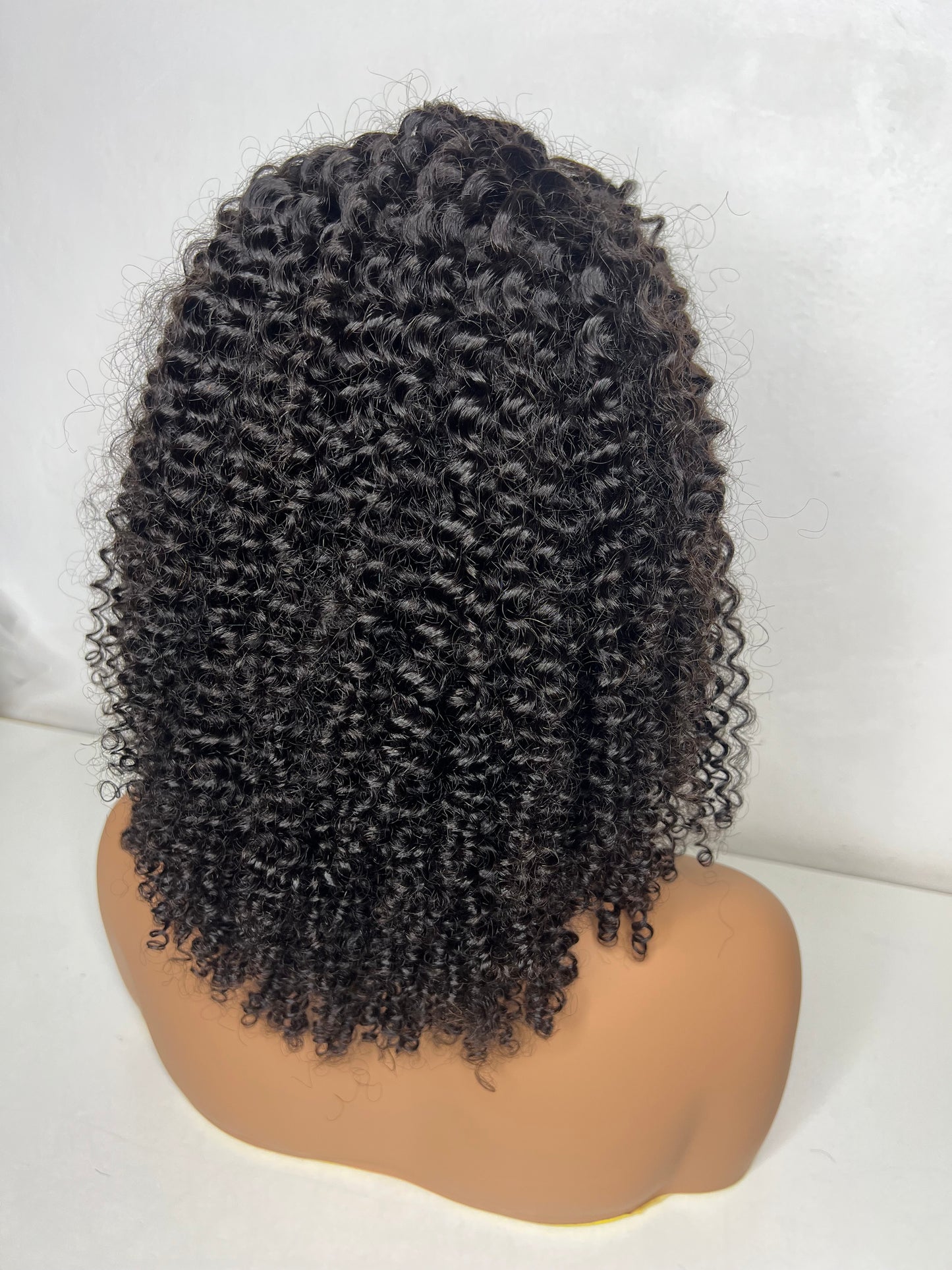 Top Virgin hair hd lace 5x5 -180% kinky curly-sliding band 14 inch