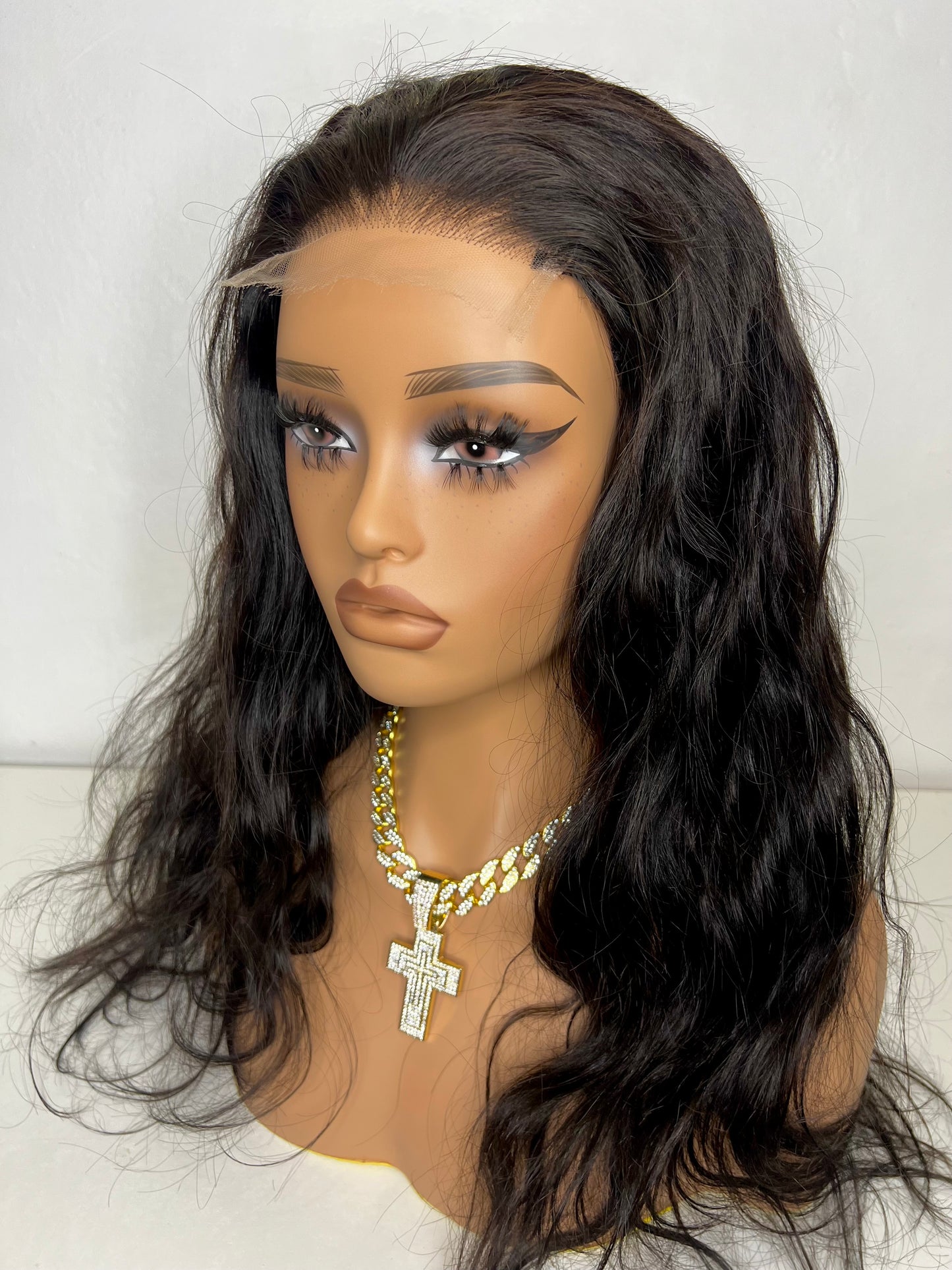 Burmese top Virgin hair body wave 4x4 hd wig 180% 18 inch